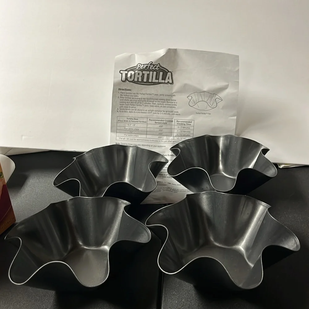 Perfect tortilla pan set for making‎ baked taco salad shells